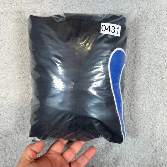 Vintage Nike Center Swoosh Windbreaker Pullover Black Blue XL 90s V-Neck Jacket - Picture 13 of 13